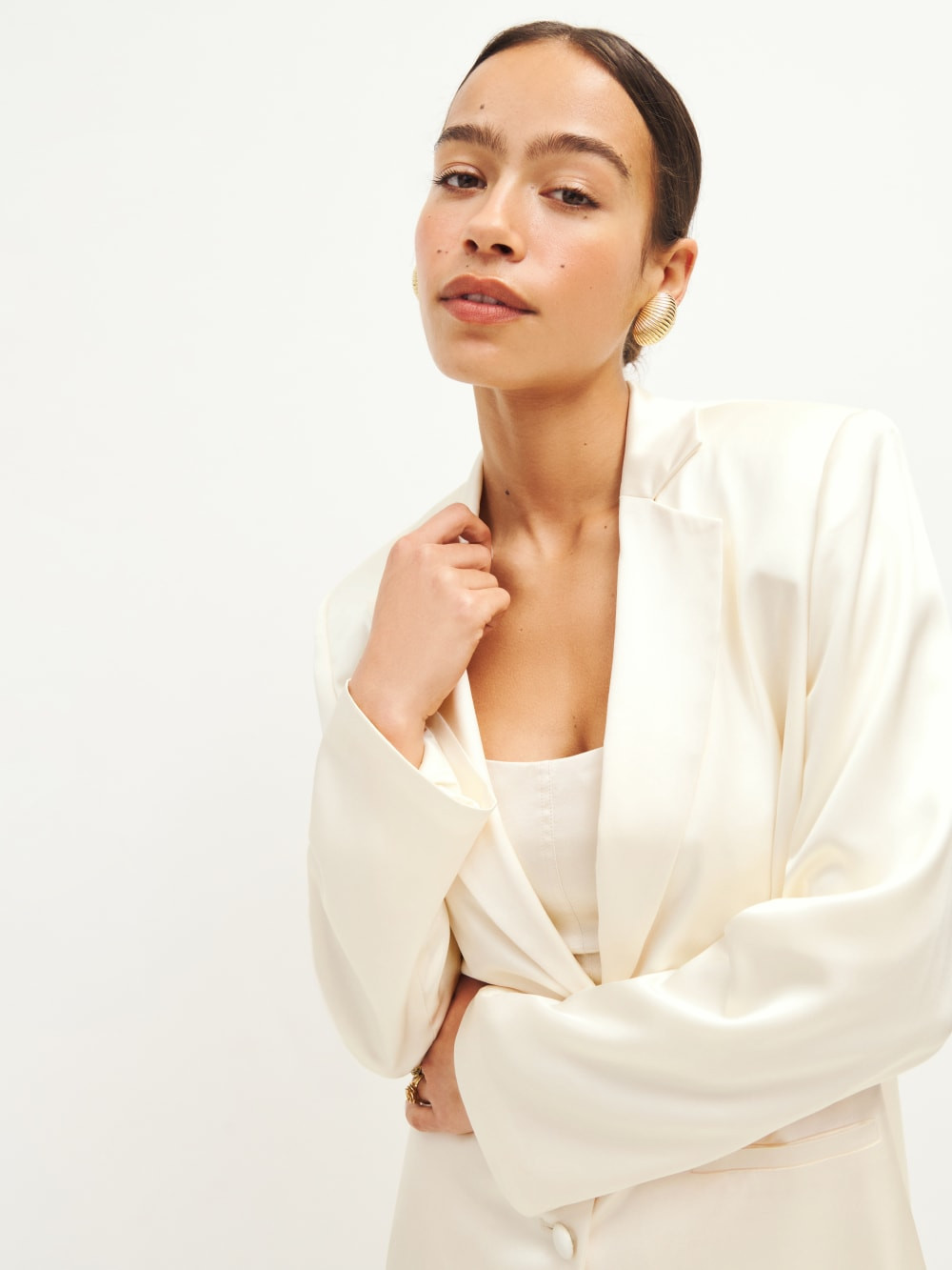 Vera Satin Blazer | Reformation (Global)