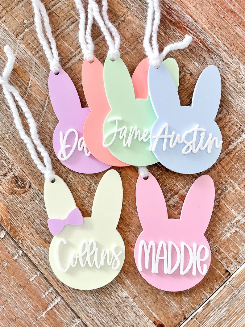 Easter Basket Tag Easter Basket Name Tag Custom Easter Bunny Basket Tag Personalized Easter Baske... | Etsy (US)