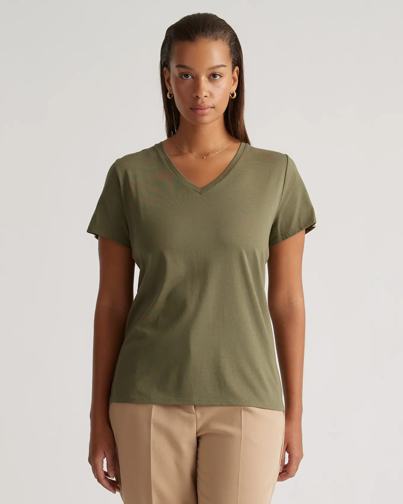 Cotton Modal V-Neck Tee | Quince