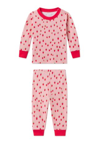 Baby Long-Long Set in Strawberry Patch | Lake Pajamas
