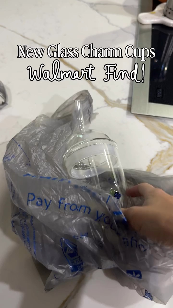 New glass charm inlay cups at Walmart! Perfect for Spring and Summer! These are going fast already! Follow + comment “SHOP” for a link! (make sure you’re following to receive it) ✨ & if you love Holiday finds and gift ideas, follow along for more!