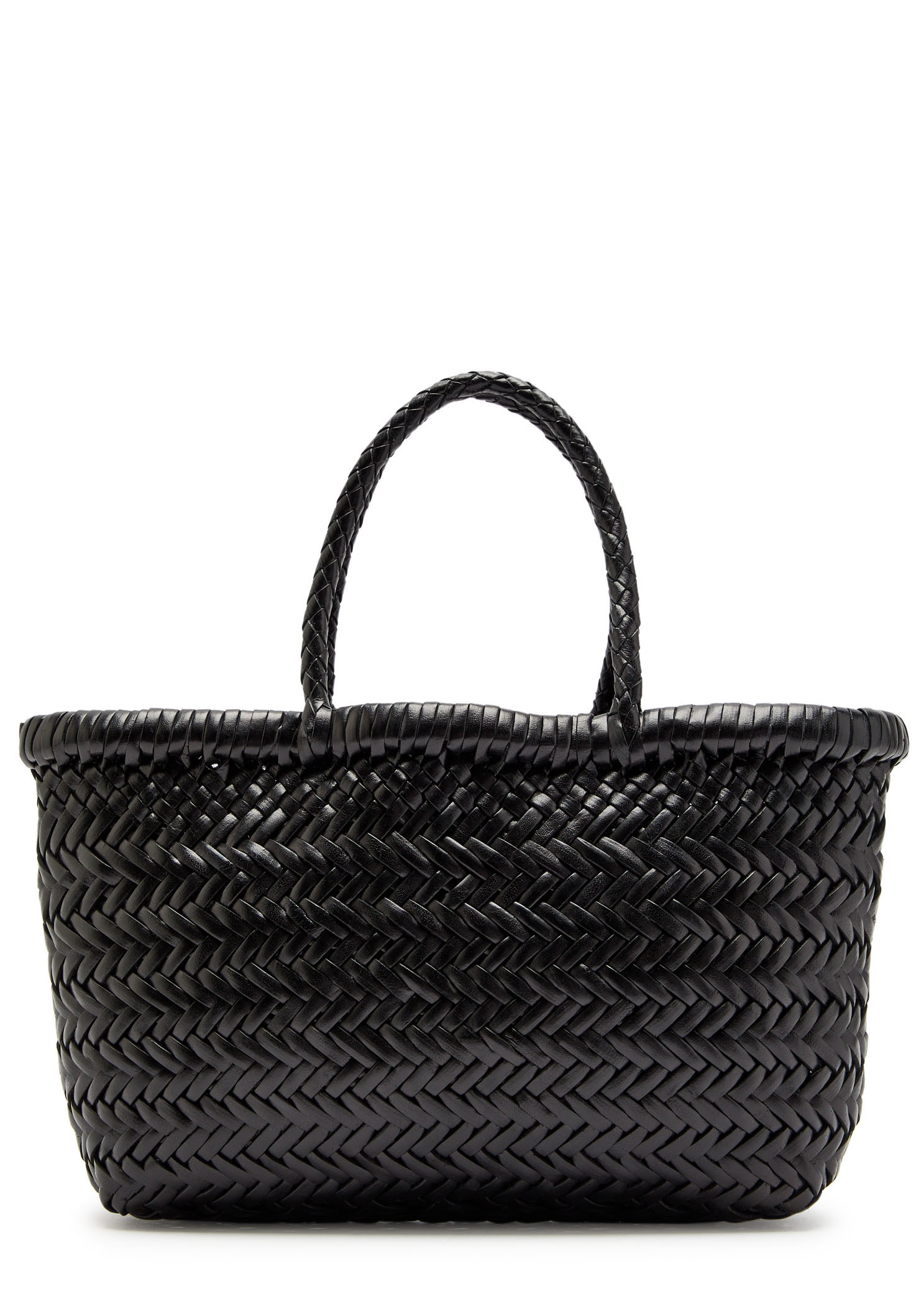 Mini Flat Gora woven leather top handle bag | Harvey Nichols