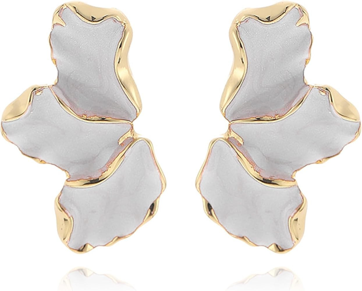 Petal Earrings for Women Unique Flower Earrings Stainless Steel Petal Earrings Large Flower Earri... | Amazon (US)