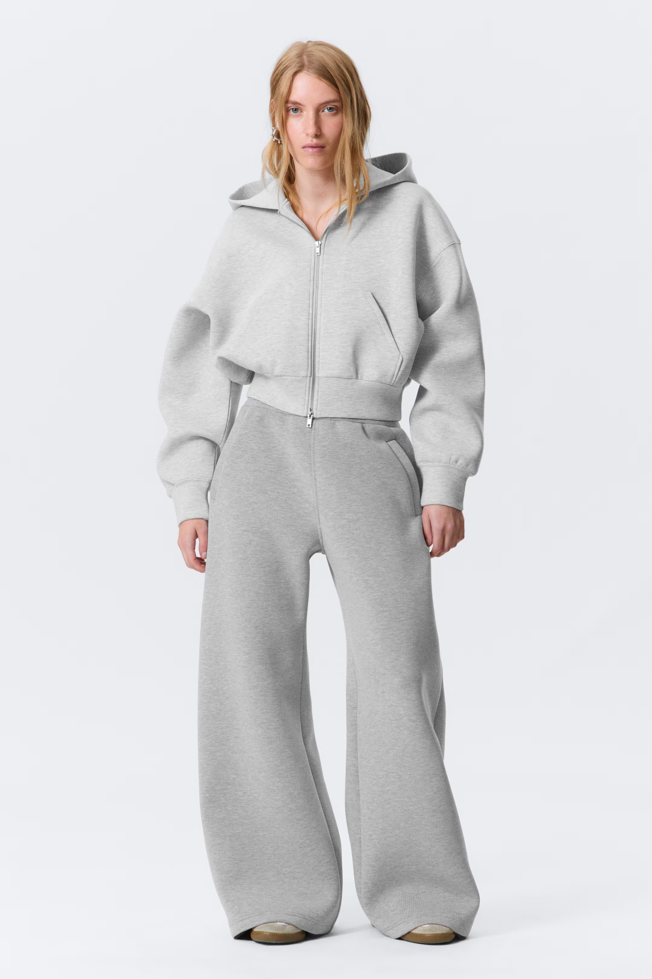Relaxed Wide Leg Scuba Sweatpants | H&M (UK, MY, IN, SG, PH, TW, HK)