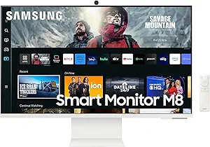 SAMSUNG 32" M80C UHD HDR Smart Computer Monitor Screen with Streaming TV, Slimfit Camera Included... | Amazon (US)