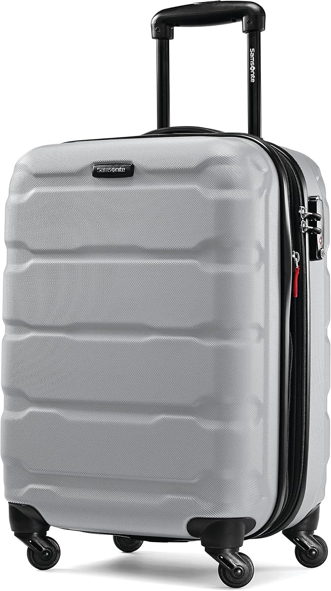 Samsonite Omni PC Hardside Expandable Luggage with Spinner Wheels, Silver, Carry-On 20-Inch | Amazon (US)