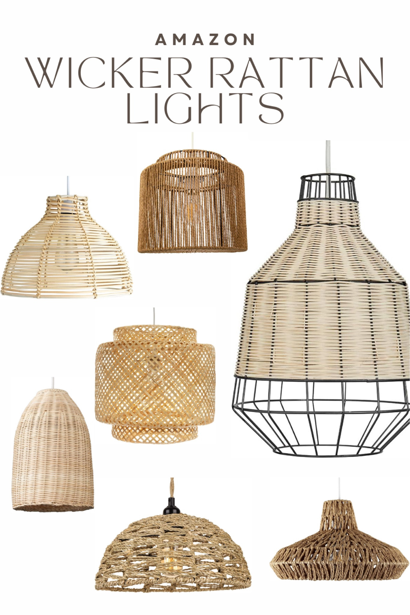 Shop the best in range wicker rattan lights, a perfect way to add character and style to your home! #wicker #rattan #homedecor #lights

#LTKunder50 #LTKSeasonal #LTKhome