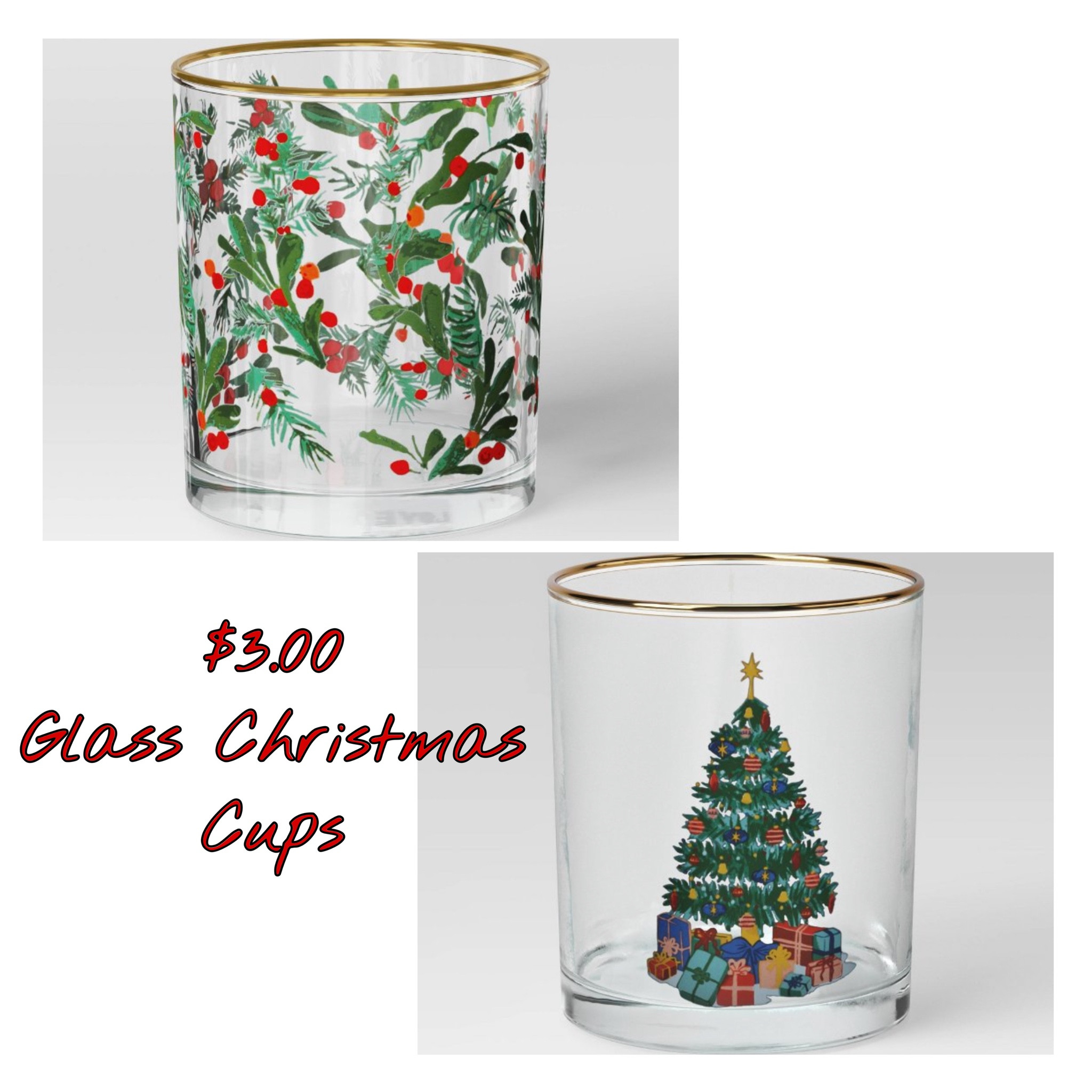 Christmas Sugar Cookies 16oz Glass Can Cup with Lid and Straw