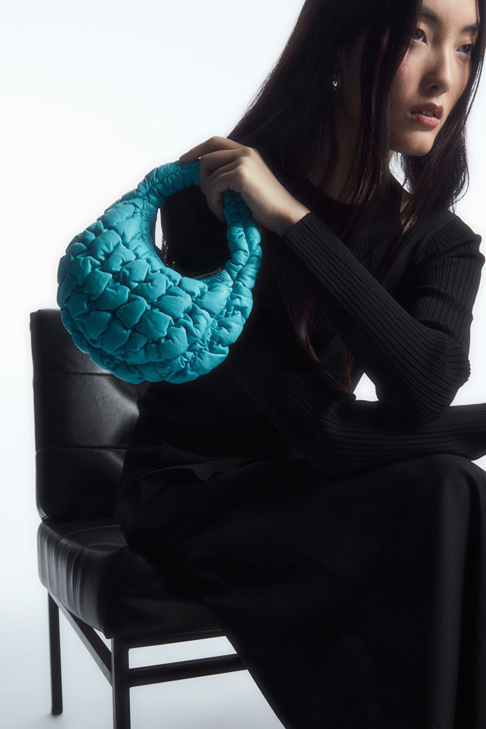 QUILTED MICRO BAG - LEATHER - TURQUOISE - Bags - COS | COS (US)