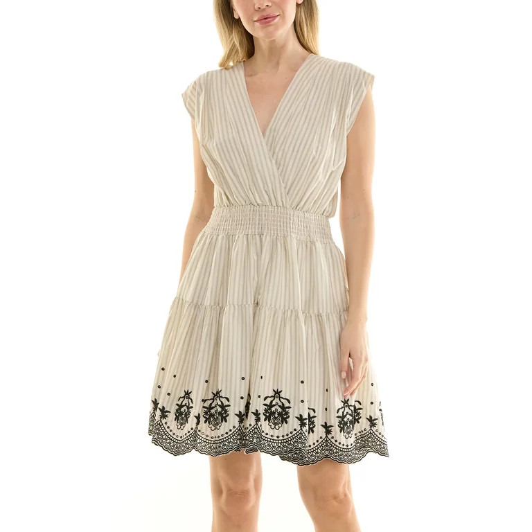 Nanette Nanette Lepore Tiered Mini Dress With Embroidery | Walmart (US)