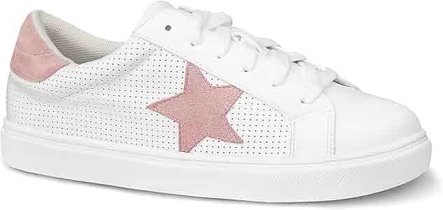 PARTY Women's Fashion Star Sneaker Lace Up Low Top Comfortable Cushioned Walking Shoes | Amazon (US)