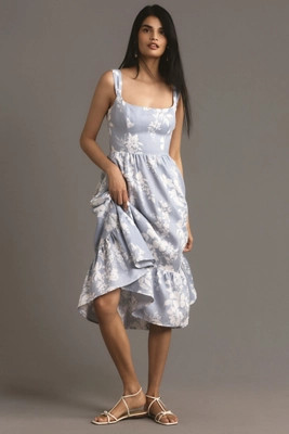 Reformation Bucatini Linen Midi Dress | Anthropologie (US)