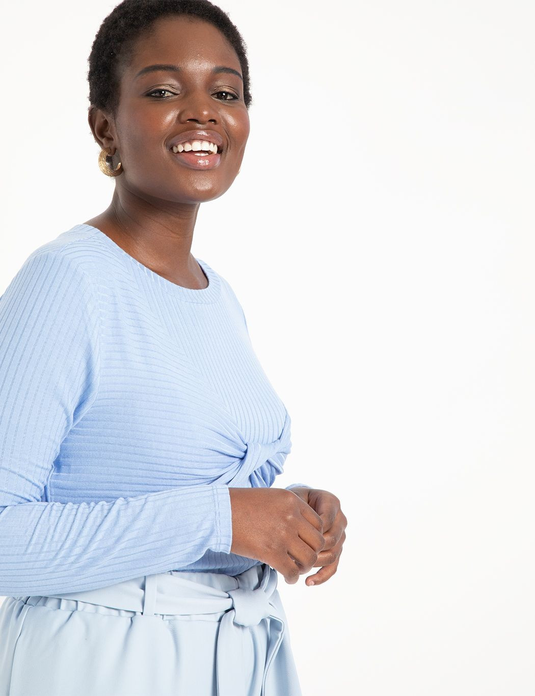 Twist Front Long Sleeve Top | Eloquii