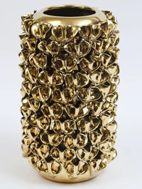 Gold Vase with Petal Design | Inspire Me! Home Decor