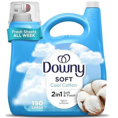 Downy Soft, 2 in 1 Soft and Fresh Liquid Fabric Softener, Cool Cotton, 140 fl oz, 190 Loads, Fabric Conditioner Liquid provides softness and freshness for fabrics | Amazon (US)