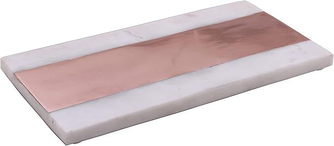 12" Marble Serving Charcuterie Board Platter with Solid Copper Inlay | Amazon (US)