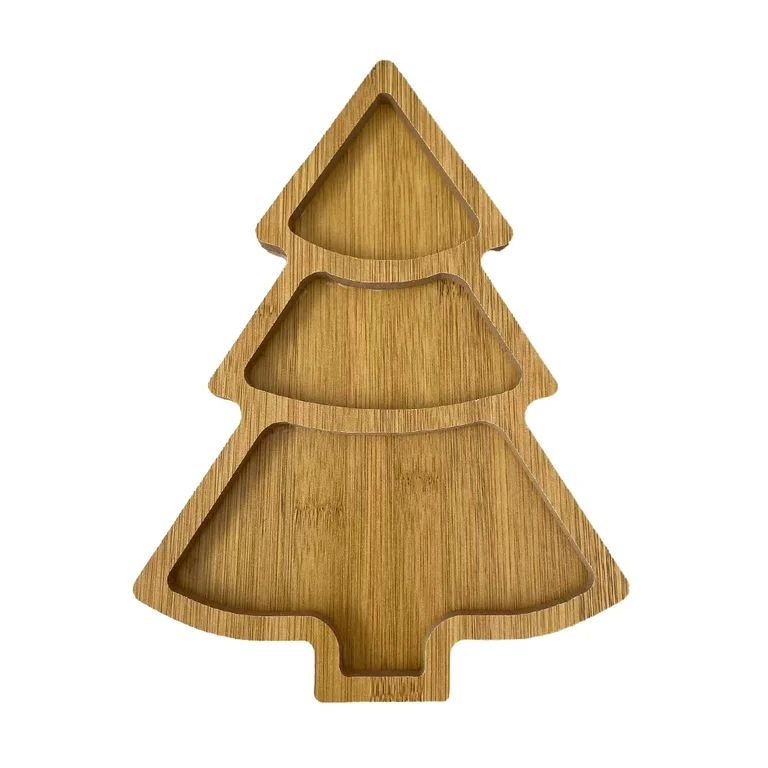 Wooden Serving Tray Christmas Tree Tray Plate Charcuterie Dessert Board Tray for Home (Pointy Tre... | Walmart (US)