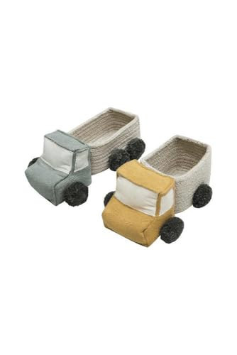 Lorena Canals | Children's Truck Basket Set, blue and yellow, 5" x 9" | Amazon (US)