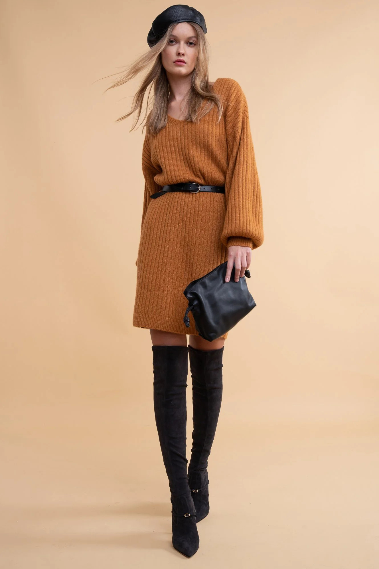 Oversized Sweater Dress - Almond | Rachel Parcell