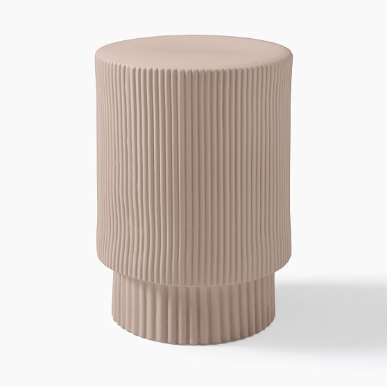 Open Box: Fluted Collection Carnation Pink Side Table | West Elm (US)