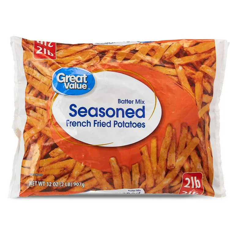 Great Value Seasoned French Fried Potatoes, 32 oz Bag (Frozen) | Walmart (US)