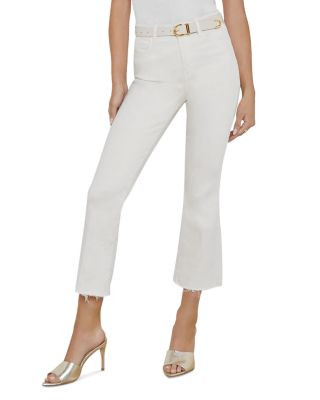 Kendra High Rise Crop Flare Jeans in Blanc | Bloomingdale's (US)