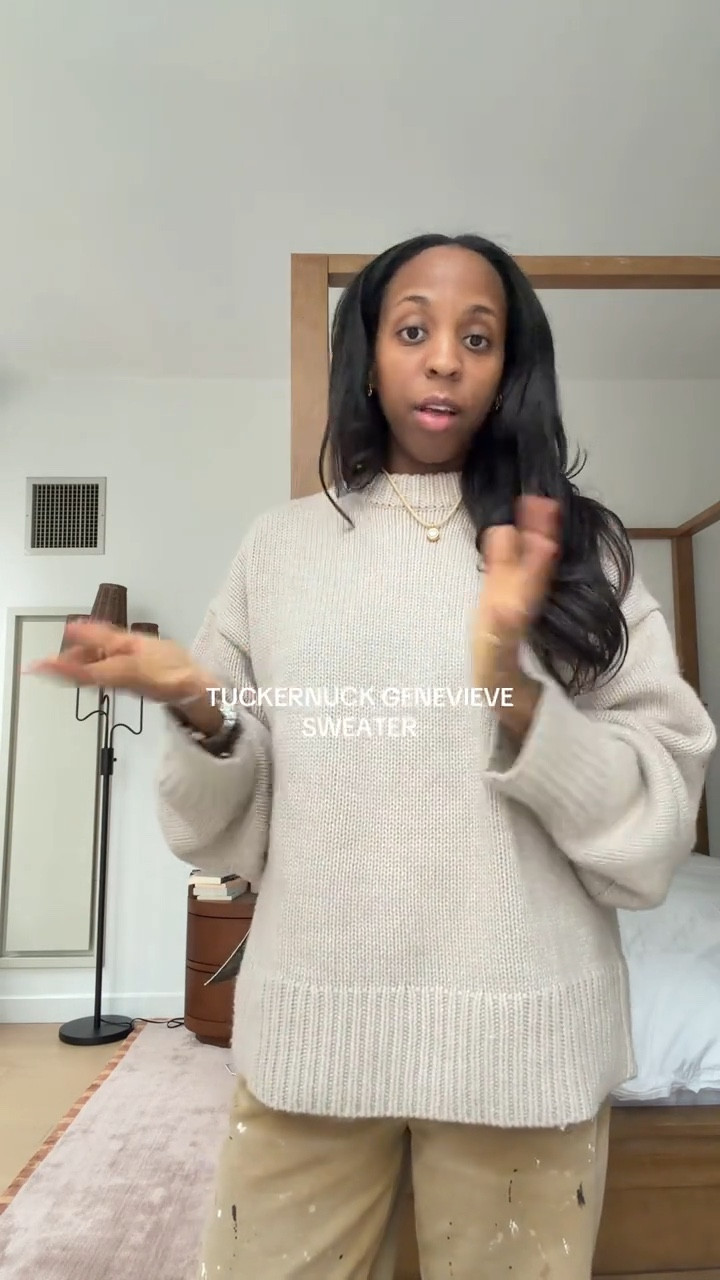 An update to the sweater saga with this TUCKERNUCK Cashmere Henri Crewneck Sweater - I would size up!

#LTKootd