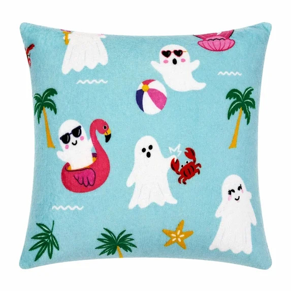 Summerween 18x18 Ghost Seafood Brunch Pillow | Walmart (US)