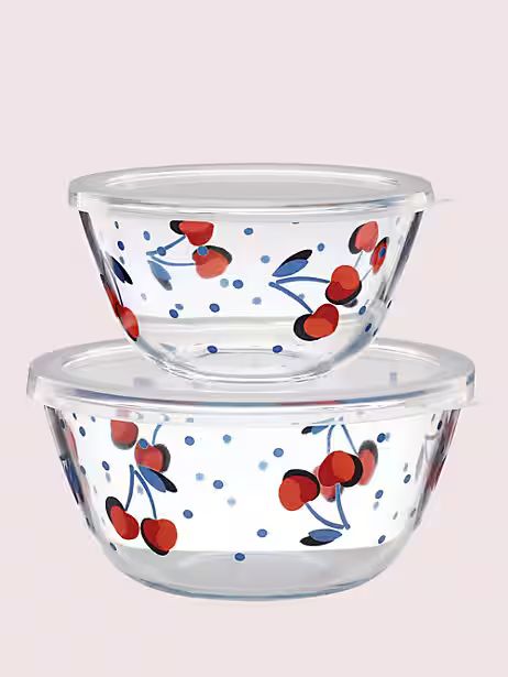 vintage cherry dot round serve-and-store set | Kate Spade (US)