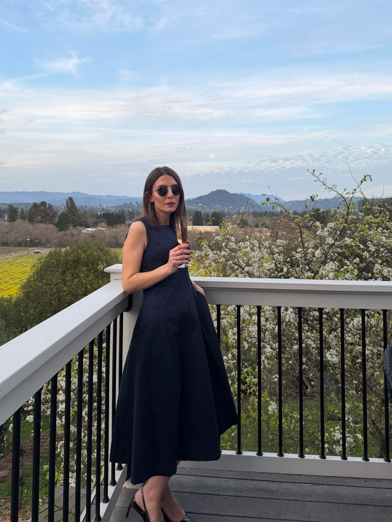 Paneled midi dress | aqua Bloomingdale’s | midi dress | chic dress | casual dress | work outfit | corporate dress | evening dress | wine tasting | winery outfit | 

#LTKWorkwear #LTKdayinmylife #LTKootd