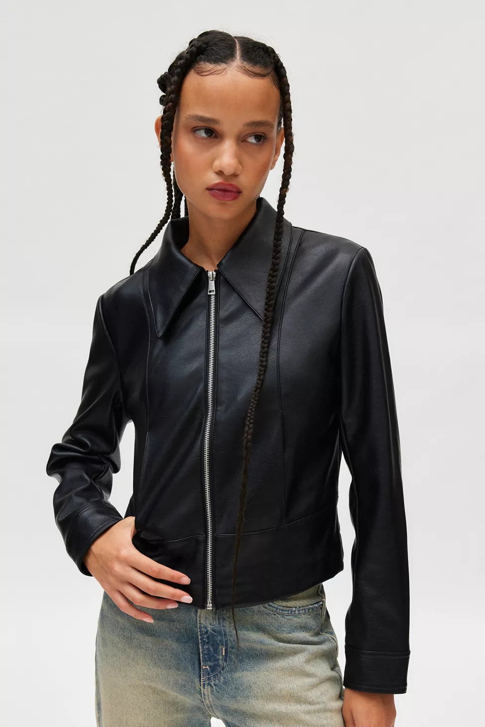 Silence + Noise Stella Slim Moto Jacket | Urban Outfitters (US and RoW)