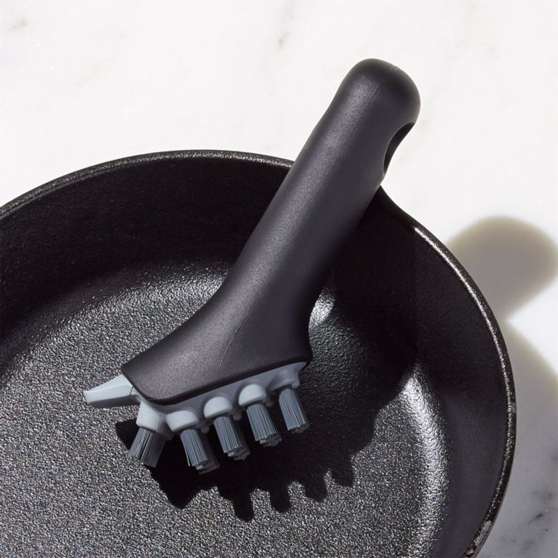 OXO Cast Iron Brush + Reviews | Crate and Barrel | Crate & Barrel