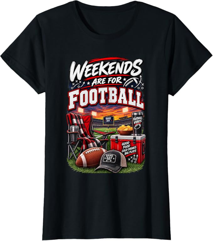 Weekends are for Football Game Day Fan Design T-Shirt | Amazon (US)