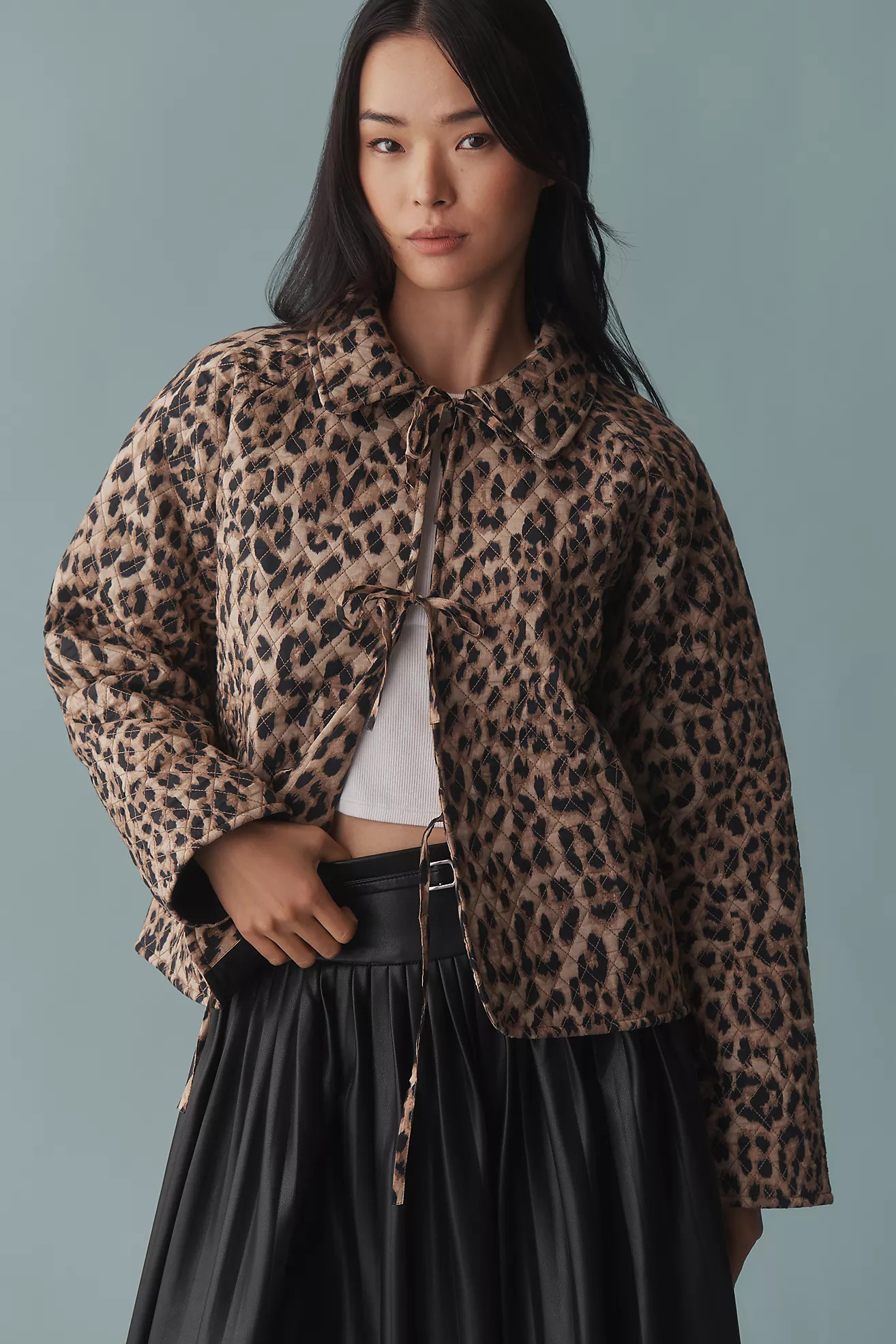 Let Me Be Leopard Quilted Jacket | Anthropologie (US)