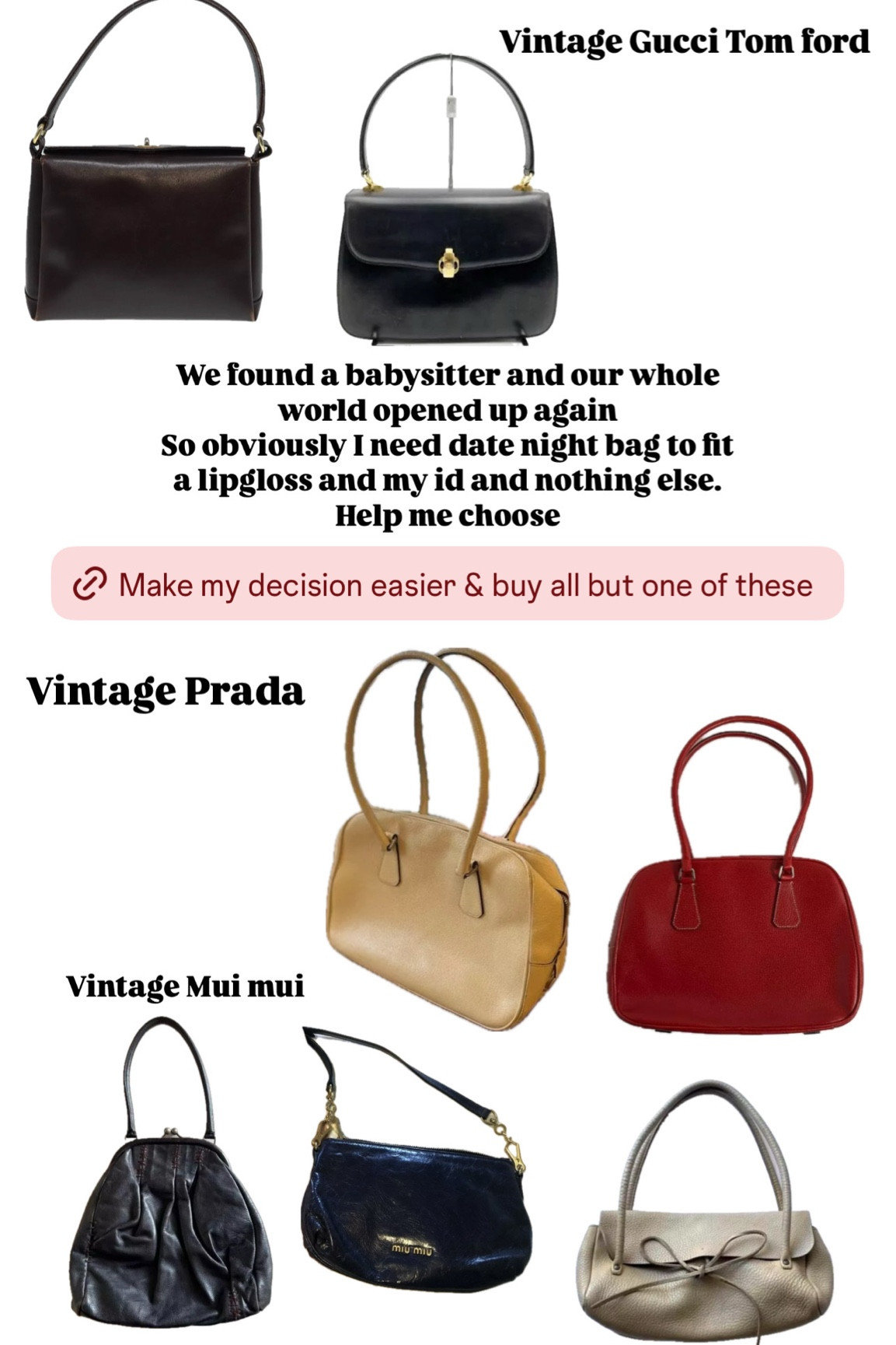 Vintage designer bags from eBay 