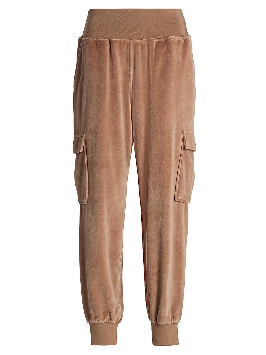 Women's Giles Velour Jogger Pants - Mocha - Size Small | Saks Fifth Avenue