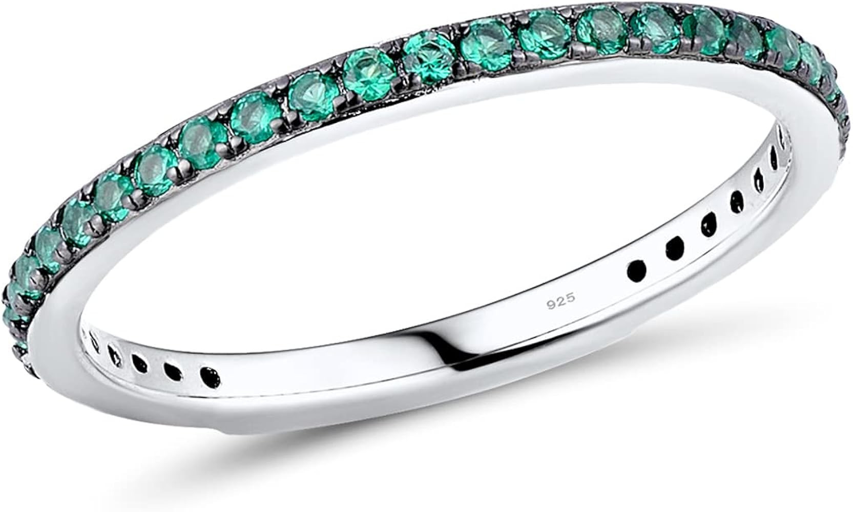 Santuzza 925 Sterling Silver Stackable Ring Engagement Wedding Band Stacking Ring for Women | Amazon (US)