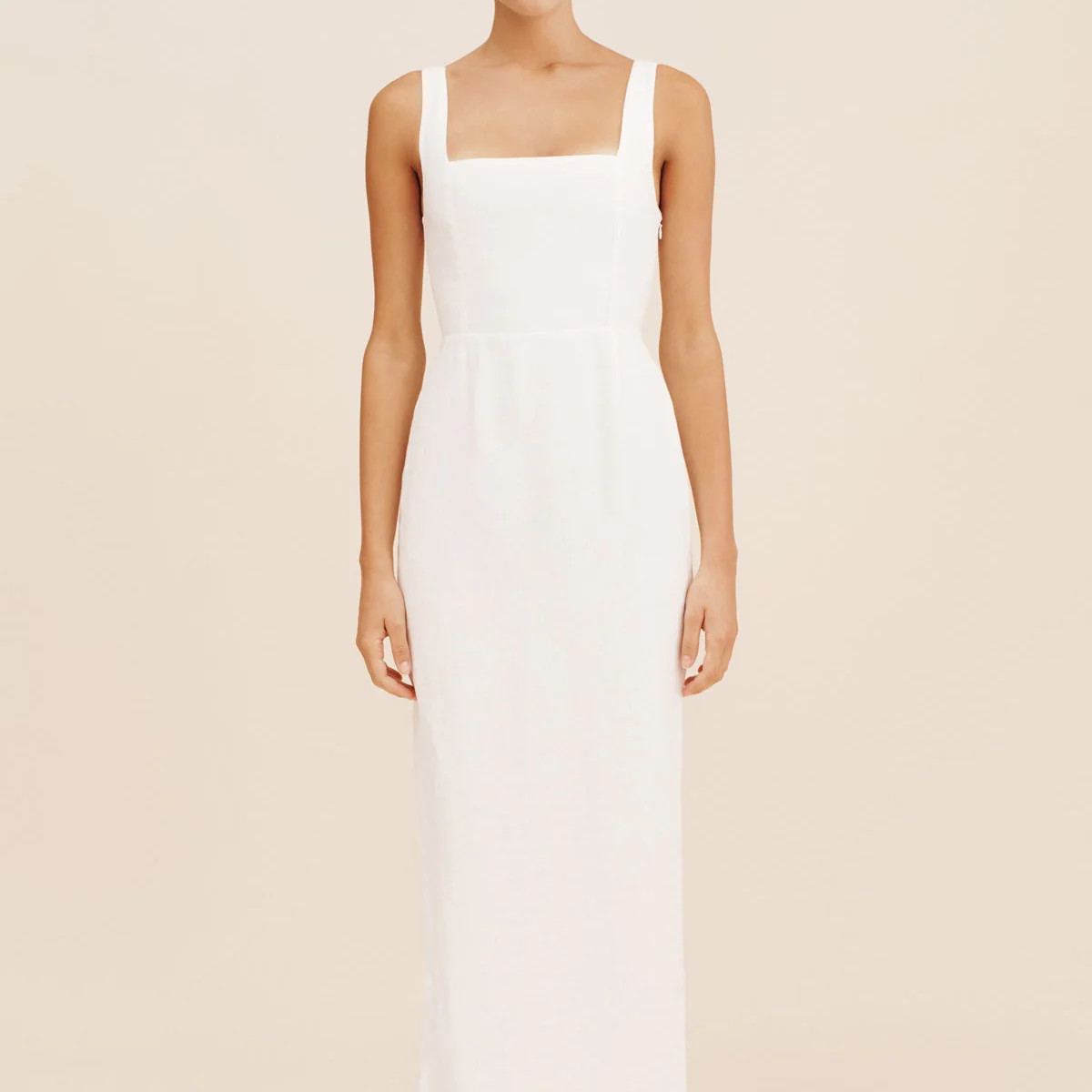 SKYLA COLUMN DRESS - IVORY | POSSE (US)
