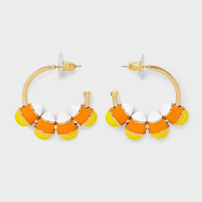 SUGARFIX by BaubleBar Halloween Not Too Corny Earrings - White/Orange/Yellow | Target