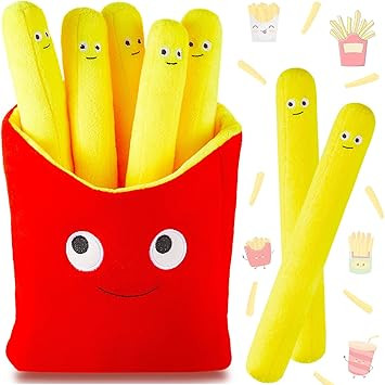 Food Pillows Cute French Fry Plushie Toy Food Stuffed Animals Removable Plush French Fries Pillow... | Amazon (US)