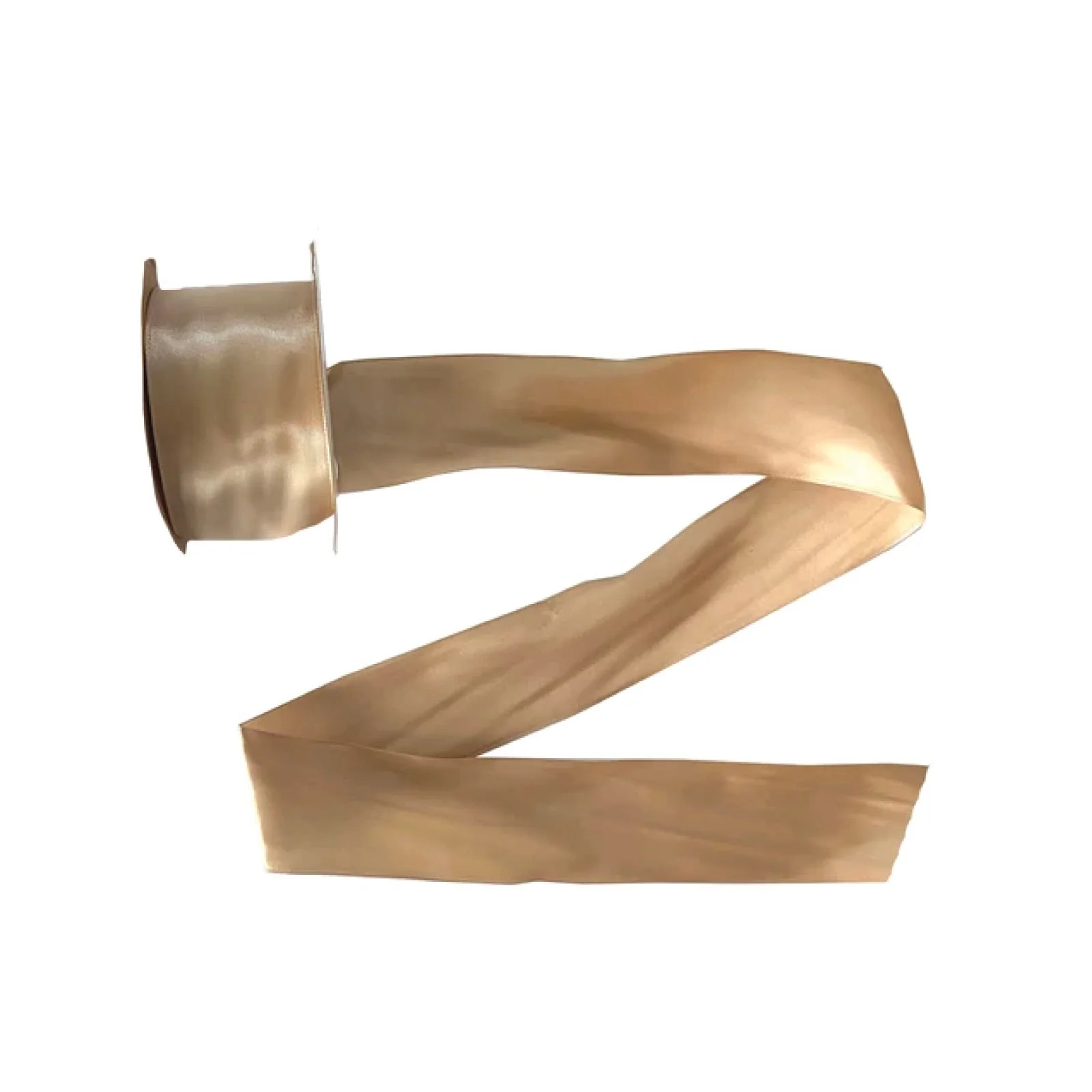 Wired Edge Satin Ribbon in Champagne | Brooke and Lou