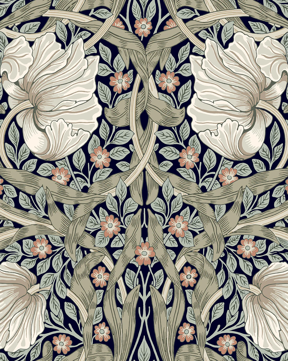Morris & Co. x McGee & Co. Pimpernel Ink Wallpaper | McGee & Co. (US)