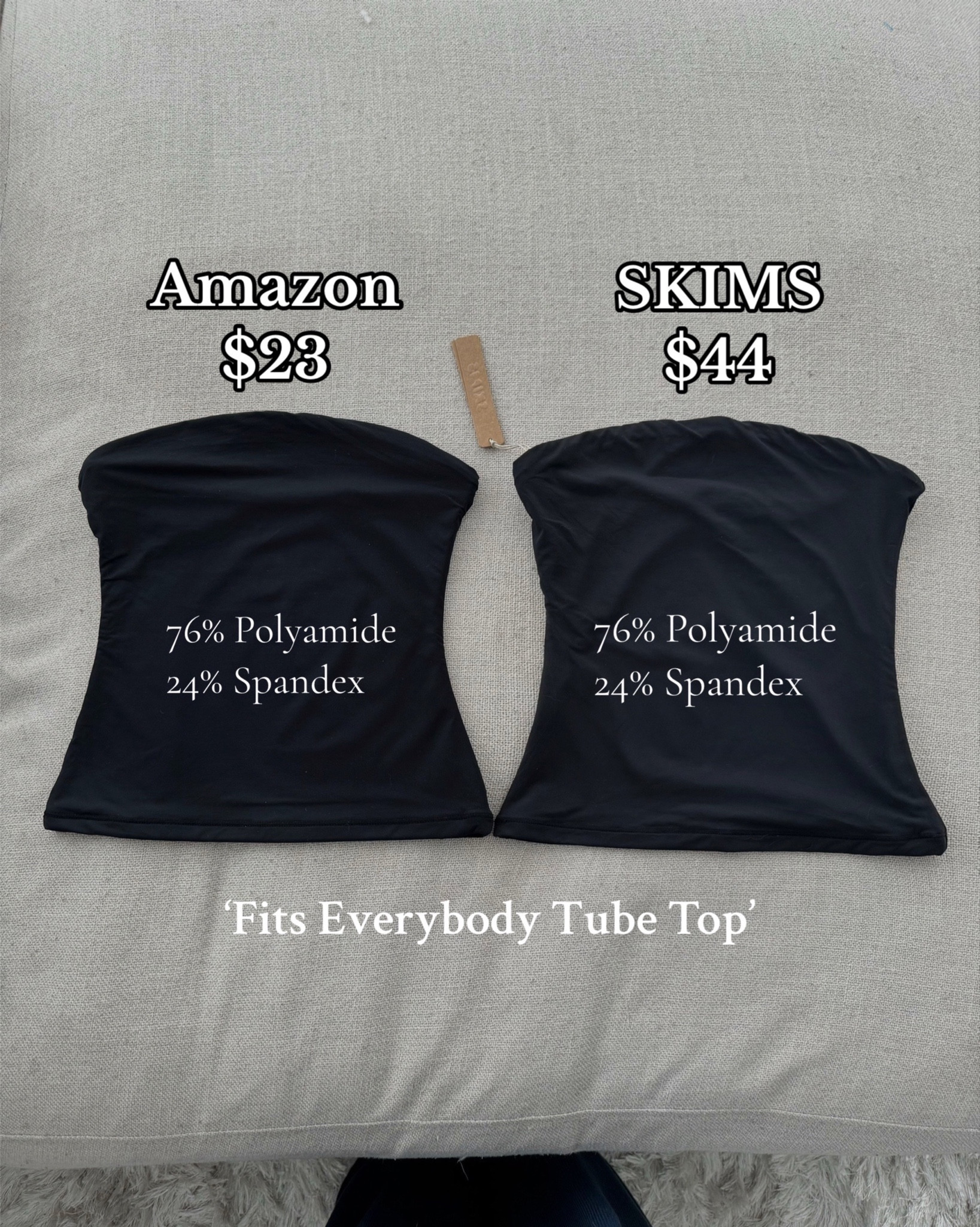 The perfect tube top! - this Amazon tube top is not only a skims look alike but it's actually better IMO👏🏼👏🏼this stretchy tube top is double lined meaning no bra is necessary it also has a rubber grip at the top so it's not moving around through out the day. It stays put!! The fabric is so stretchy and soft making it the perfect basic for layering or wearing under jackets 🫶🏻✨  SHARING 🔗 HERE:   https://geni.us/TUBET  you can screenshot this 🔗 and hold it down in your camera roll to open within app 👏🏼 also 🔗   for non US (if available in your country)  Skims, skims fits everybody, skims tube top, strapless top, tube tops, Amazon tube top, Amazon fashion, Amazon basics, skims fits everybody tube top, summer tube top, Amazon tops, tank tops, Gen z fashion, little top, #amazonfashion #skims #skimsdupe #skimshaul #fashion #summerdiary #summerfashion #tubetop #basics #unfiltered 