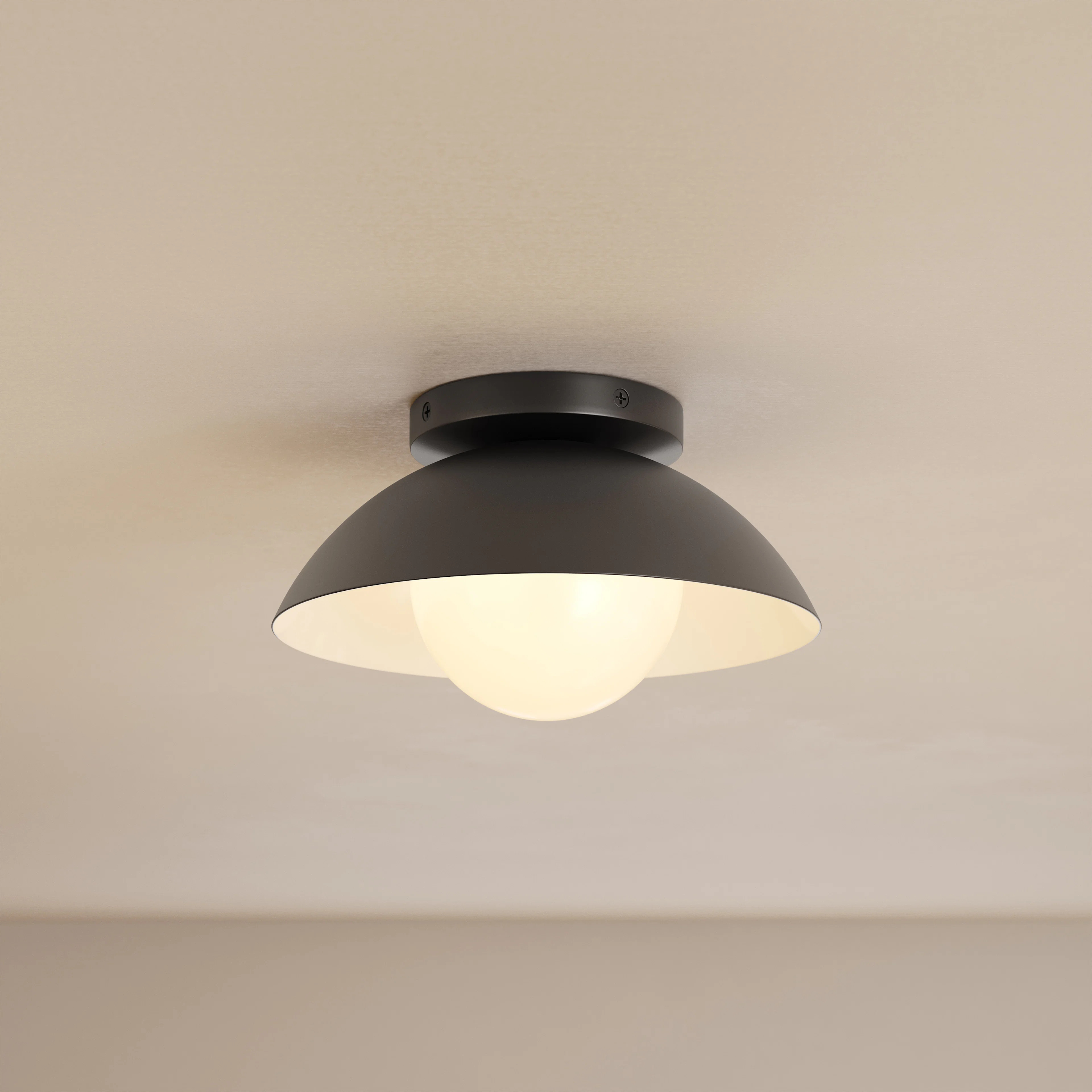 Gemma Small Flushmount Ceiling Light - Black | Article