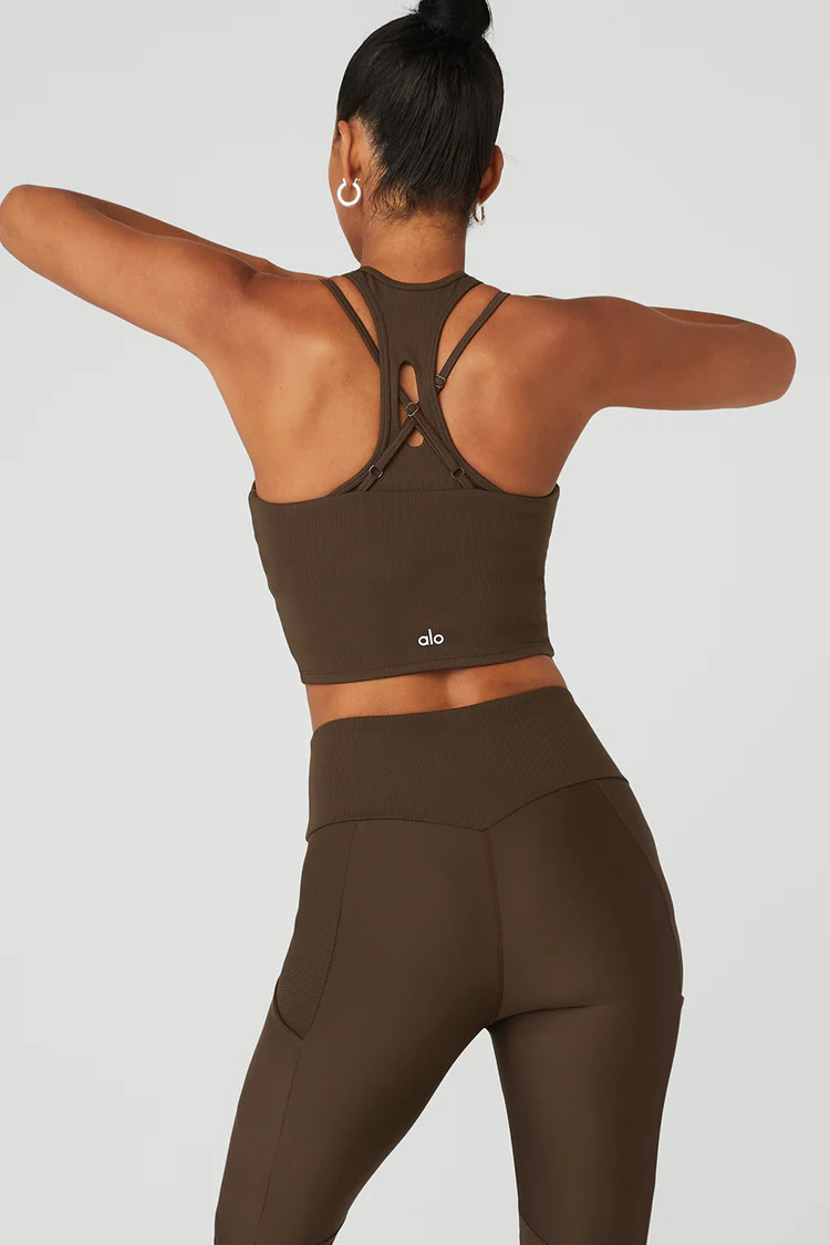 Ribbed Airlift Enchanted Bra Tank | Alo Yoga (US)