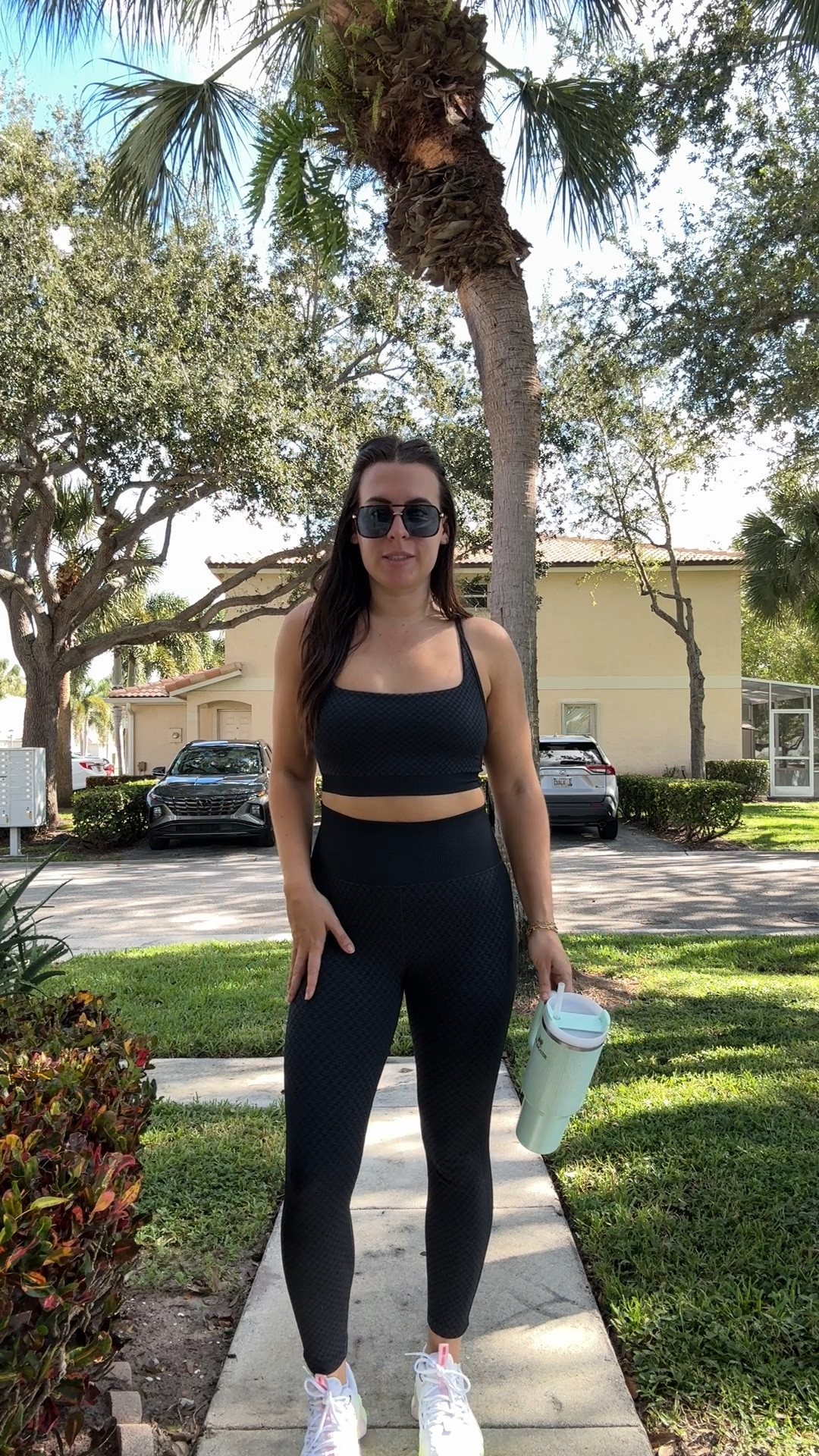 Target workout set I’m loving in houndstooth! Wearing a size medium in both #targetfinds #targetworkout 

#LTKActive #LTKSeasonal #LTKVideo