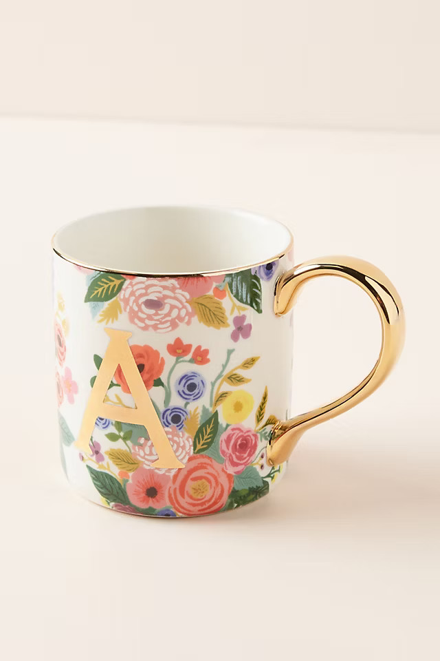 Rifle Paper Co. for Anthropologie Garden Party Monogram Mug | Anthropologie (US)