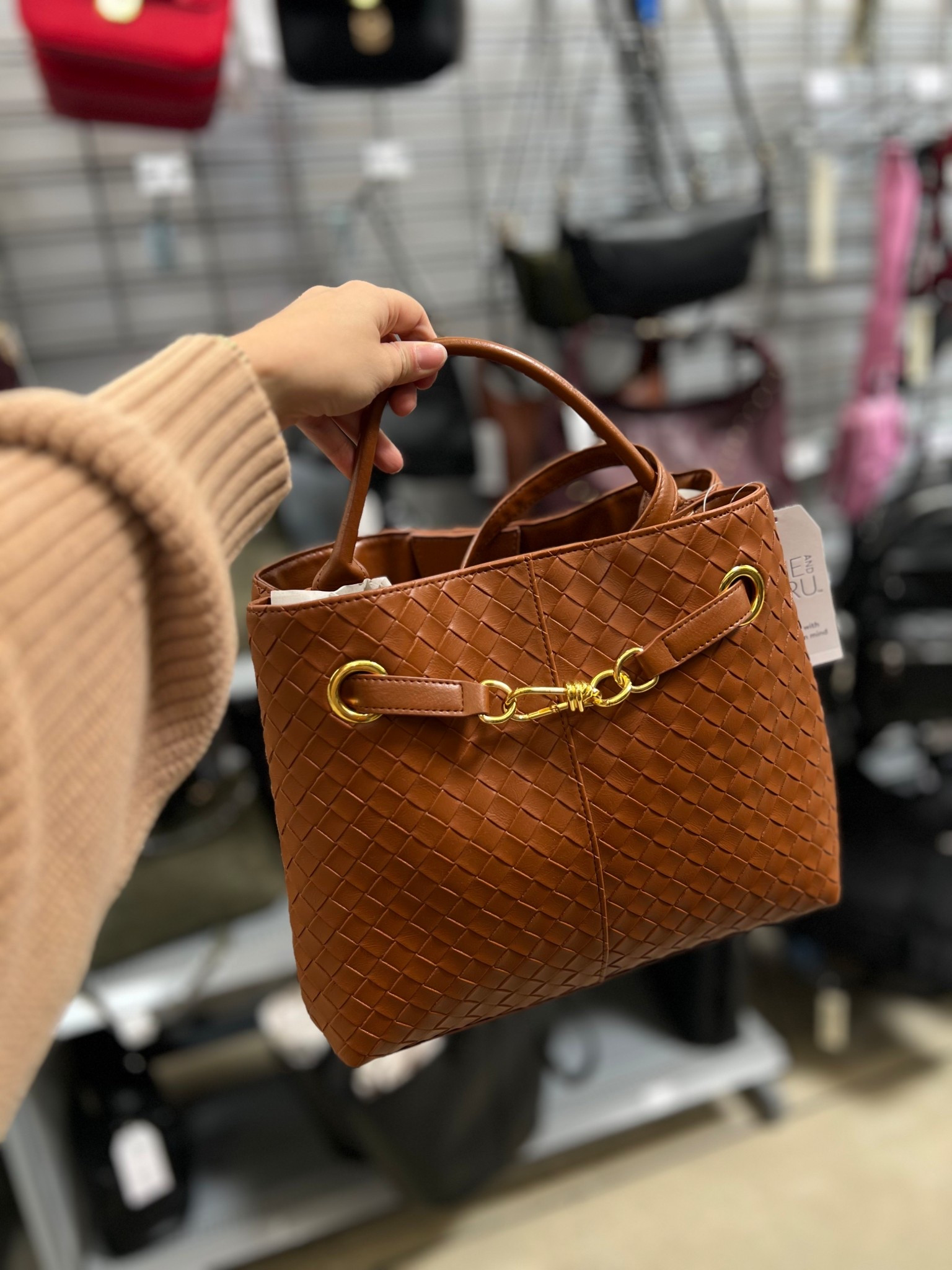 Walmart Fall accessories // affordable fashion finds - brown purse crossbody, satchel handbag, woven, belt, gold hardware, spacious, elegant, chic, good quality, under $30!

#LTKSeasonal #LTKFindsUnder50 #LTKItBag