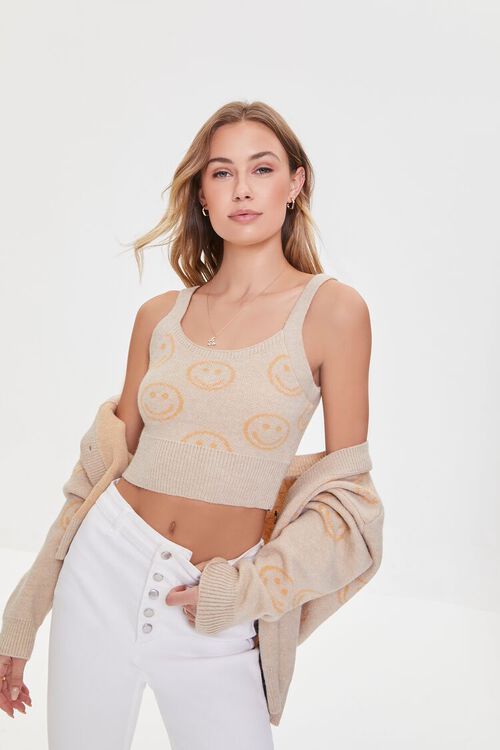 Happy Face Cropped Cami | Forever 21 (US)