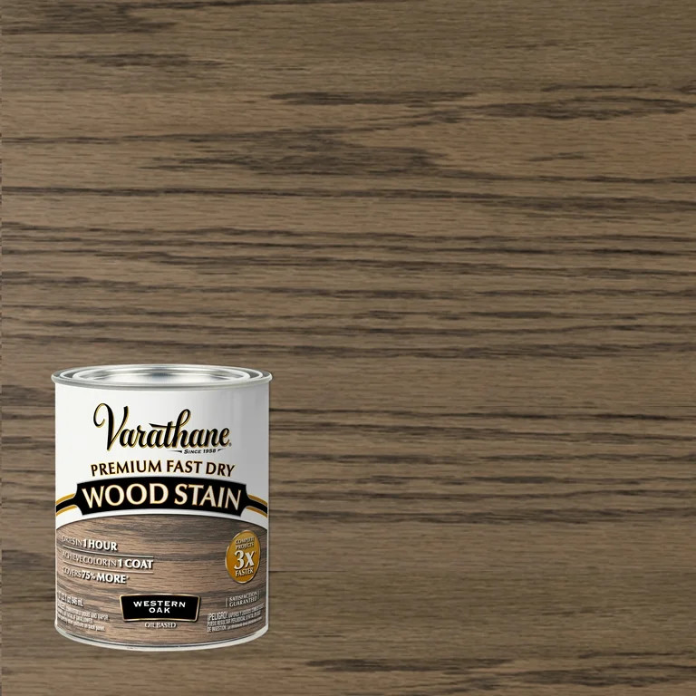 Western Oak, Varathane Premium Fast Dry Wood Stain-370719, Quart - Walmart.com | Walmart (US)